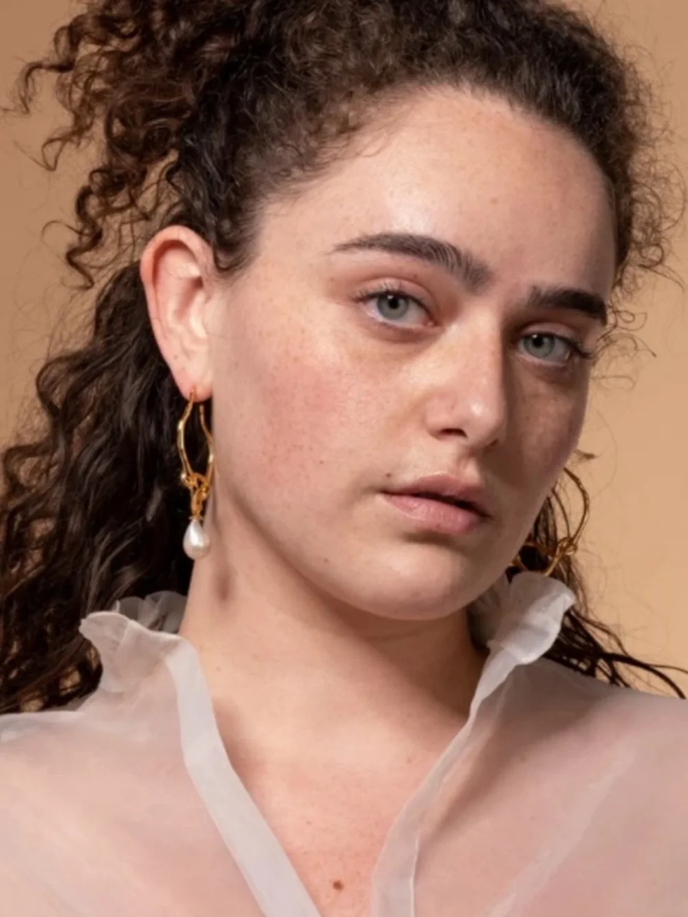 Alexis Bittar Cultured Freshwater Pearl Charm Twist Hoop Earrings - Picture 4 of 6